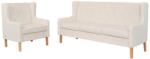 vidaXL Set de canapele, 2 piese, material textil, alb crem GartenMobel Dekor (274929) Canapea