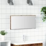 vidaXL Oglinda pentru baie Lemn vechi 80 x 8.5 x 37 cm Lemn compozit GartenMobel Dekor (863306)