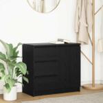 vidaXL Bufeta cu sertar Stejar negru 71x35x65 cm Lemn prelucrat GartenMobel Dekor (861572) Comoda
