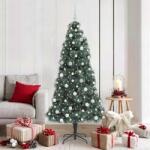 vidaXL Brad Christmas artificial pre-iluminat cu set de globuri 180 cm GartenMobel Dekor (3396169)