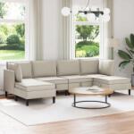 vidaXL Set de mobilier pentru living 6 pcs Ovaz Tesatura GartenMobel Dekor (3413787) Canapea