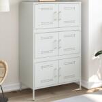 vidaXL Dulap înalt, alb, 68x39x113 cm, otel GartenMobel Dekor (842963) Comoda
