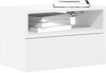 vidaXL Noptiere de perete, 2 buc. , alb, 45x26x28, 5 cm GartenMobel Dekor (858597)