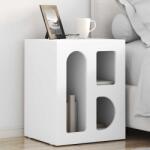 vidaXL Noptiera Alb 40 x 35 x 50 cm Lemn compozit GartenMobel Dekor (891244)
