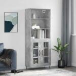 vidaXL Dulap înalt, gri beton, 69, 5x34x180, lemn compozit GartenMobel Dekor (3189313) Comoda