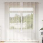 vidaXL Cortina din Voile 2 pcs Nisipiu 225 x 140 cm Poliester GartenMobel Dekor (4107994)