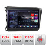 Edotec Navigatie Android Honda Civic 2012-2015 Edotec QLED 2K 16GB RAM 512GB (KIT-132+EDT-E809-2K)