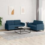 vidaXL Set canapea 2 piese, albastru, catifea GartenMobel Dekor (3201983) Canapea