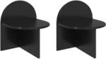 vidaXL Noptiera 2 pcs Stejar Negru 40 x 35, 5 x 45, 5 cm Lemn prelucrat GartenMobel Dekor (8001134)