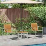 vidaXL Sezlong 3 pcs Maro Lemn Solid de Acacia GartenMobel Dekor (3334838)