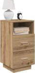 vidaXL Noptiere 2 buc cu 2 sertare Stejar artizanal 36x36x68 cm GartenMobel Dekor (858595)