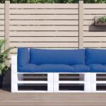 vidaXL Perne de paleti, 3 buc, albastru, material textil GartenMobel Dekor (360954)