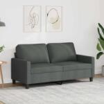 vidaXL Canapea cu 2 locuri, gri închis, 140 cm, material textil GartenMobel Dekor (359164) Canapea