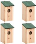 vidaXL Casute de pasari, 4 buc. , 12x12x22 cm, lemn GartenMobel Dekor (41012)