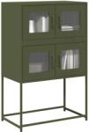 vidaXL Dulap înalt, verde masliniu, 68x39x107 cm, otel GartenMobel Dekor (853348) Comoda