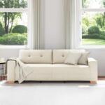 vidaXL Sofa cu 3 locuri Bej 220 cm Material textil din in GartenMobel Dekor (4105097) Canapea