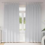 vidaXL Perdele Opaque cu Inel 2 pcs Gri Deschis 225 x 140 cm Poliester GartenMobel Dekor (4107570)