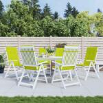 vidaXL Perne scaun cu spatar înalt, 6 buc. , verde, 120x50x3 cm, textil GartenMobel Dekor (314121)