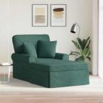 vidaXL Chaise Lounge cu fusta Verde închis 91 x 157 x 91 cm tesatura GartenMobel Dekor (42022943)