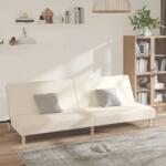 vidaXL Canapea extensibila cu 2 locuri, crem, material textil GartenMobel Dekor (375726) Canapea