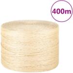 vidaXL Franghie, 400 m, sisal 100%, 3 mm GartenMobel Dekor (155005)