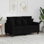 vidaXL Canapea cu 2 locuri, negru, 120 cm, material textil GartenMobel Dekor (359263) Canapea