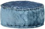 vidaXL Fotoliu puf rotund, albastru, 40 x 20 cm, catifea GartenMobel Dekor (287566)