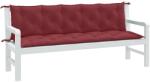 vidaXL Perna banca de gradina 2 buc melanj rosu vin 180x50x7 cm textil GartenMobel Dekor (4002628)