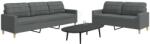 vidaXL Set de canapele, 2 piese, gri închis, material textil GartenMobel Dekor (3278320) Canapea