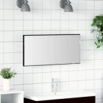vidaXL Oglinda pentru baie Stejar negru 80 x 8.5 x 37 cm Lemn compozit GartenMobel Dekor (863308)