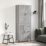vidaXL Dulap înalt, gri sonoma, 69, 5x34x180 cm, lemn compozit GartenMobel Dekor (3196017) Comoda
