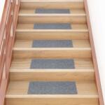 vidaXL Covorase autoadezive pentru scari, 30 buc. , 60x25 cm, gri deschis, dreptunghiulare GartenMobel Dekor (3365706) Covor