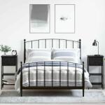 vidaXL Set 2 noptiere cu sertar, stejar negru, 33, 5x36x70 cm, stil modern (871241)