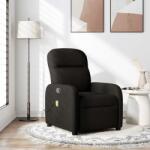 vidaXL Fotoliu de masaj rabatabil, negru, material textil GartenMobel Dekor (4015534)