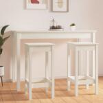 vidaXL Scaune de bar, 2 buc. , alb, 40x40x78 cm, lemn masiv de pin GartenMobel Dekor (822138)