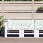 vidaXL Perne pentru paleti, 3 buc. , model de frunze, tesatura oxford GartenMobel Dekor (360962)