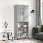 vidaXL Dulap înalt, gri sonoma, 69, 5x34x180 cm, lemn compozit GartenMobel Dekor (3196073) Comoda