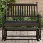 vidaXL Banca glisanta, negru, 118x70x104, 5 cm, lemn masiv de plop GartenMobel Dekor (4008866) Balansoar