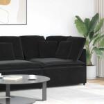 vidaXL Modul de colt pentru canapea modulara cu perne, negru, 100 cm GartenMobel Dekor (4104464) Canapea
