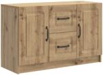 vidaXL Bufet Stejar Artizanal 89 x 34, 5 x 57 cm Lemn prelucrat GartenMobel Dekor (895814) Comoda