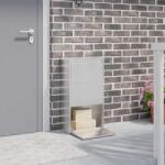 vidaXL Cutie pentru colet Argintiu 44 x 22 x 82 cm Oţel inoxidabil GartenMobel Dekor (874923)