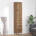 vidaXL Bufet Stejar Artizanal 34, 5 x 34 x 90 cm Lemn compozit GartenMobel Dekor (3402729) Comoda