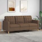 vidaXL Canapea cu 3 locuri, maro, 180 cm, material textil GartenMobel Dekor (359102) Canapea