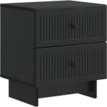 vidaXL Noptiera neagra cu 2 sertare, lemn prelucrat, 43 x 34, 5 x 47, 5 cm (893837)