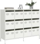 vidaXL Dulap, alb, 135x39x103, 5 cm, otel laminat la rece GartenMobel Dekor (3307178) Comoda