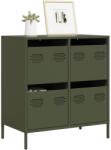 vidaXL Dulap, verde masliniu, 68x39x73, 5 cm, otel laminat la rece GartenMobel Dekor (851260) Comoda