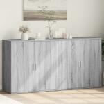 vidaXL Comode, 2 buc. , gri sonoma, 79x38x80 cm, lemn compozit GartenMobel Dekor (3276607) Comoda