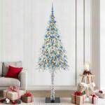 vidaXL Brad de Craciun cu 300 LED cu suport Alb 210 cm PE si Otel GartenMobel Dekor (3396249)