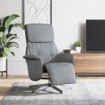 vidaXL Fotoliu rabatabil cu suport de picioare, gri deschis, textil GartenMobel Dekor (356657)