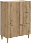 vidaXL Bufet Stejar Artizanal 66 x 34, 5 x 90 cm Lemn prelucrat GartenMobel Dekor (894634) Comoda